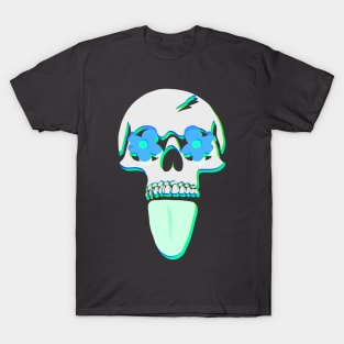 Happy trippy psychedelic skull T-Shirt